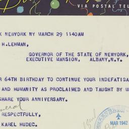 Letter: 1942 March 29