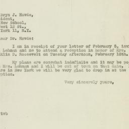 Telegram: 1947 February 7