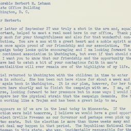 Letter: 1954 October 7