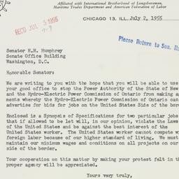 Letter: 1955 July 5