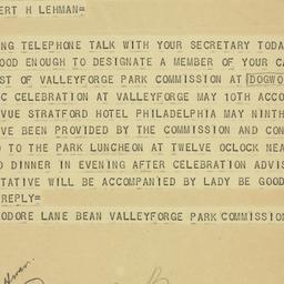 Telegram: 1941 April 24
