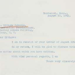 Letter: 1941 August 23