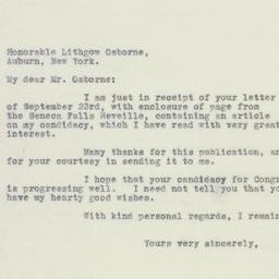 Letter: 1932 September 26