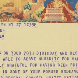 Telegram: 1948 March 27