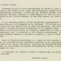 Letter: 1951 October 18
