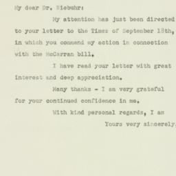 Letter: 1950 September 22