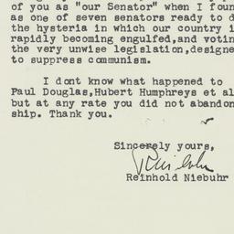 Letter: 1950 September 14