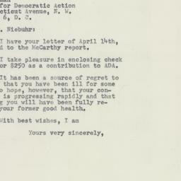 Letter: 1953 April 22
