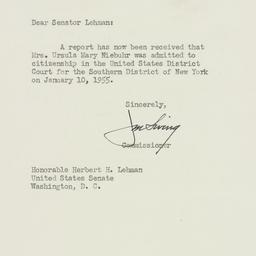 Letter: 1955 February 17