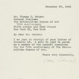 Letter: 1945 December 27