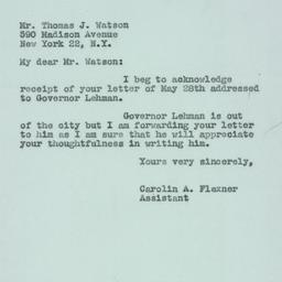 Letter: 1947 May 31