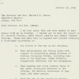 Letter: 1941 October 23