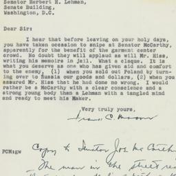 Letter: 1954 September 28
