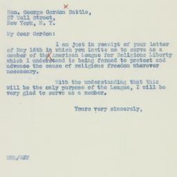 Letter: 1936 May 22