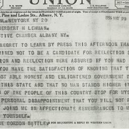 Telegram: 1936 May 20
