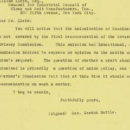 Letter: 1926 May 21