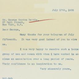 Letter: 1936 July 17
