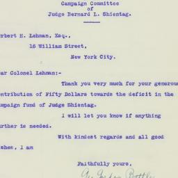 Letter: 1925 November 12