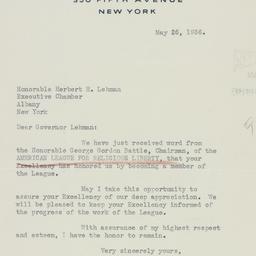 Letter: 1936 May 26