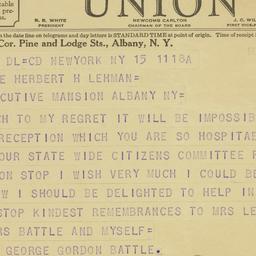 Telegram: 1936 July 15