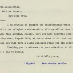 Letter: 1925 August 11
