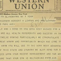 Telegram: 1933 January 1