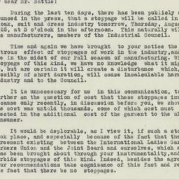 Letter: 1925 August 19