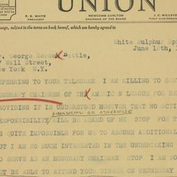 Telegram: 1936 June 12