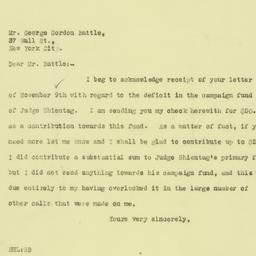 Letter: 1925 November 10