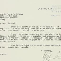Letter: 1935 July 27