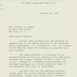 Letter: 1951 October 26