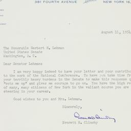 Letter: 1954 August 11