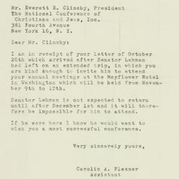 Letter: 1951 November 1