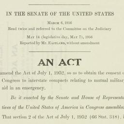 Pamphlet: 1956 March 6