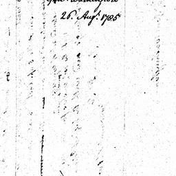[Document, 1785 August 26]