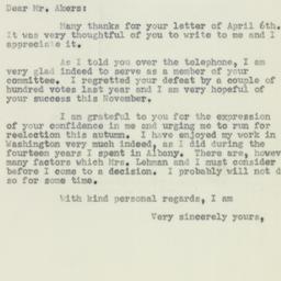 Letter: 1956 April 11