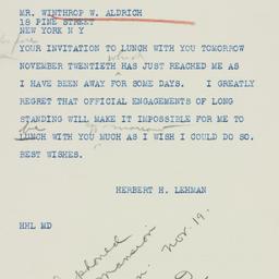 Telegram: 1942 November 19