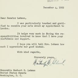 Letter: 1952 December 4