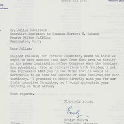 Letter: 1954 April 21