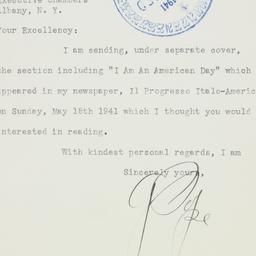 Letter: 1941 May 19