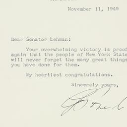 Letter: 1949 November 11