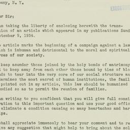 Letter: 1934 September 11
