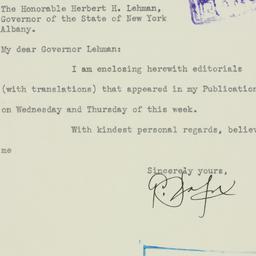 Letter: 1936 October 9