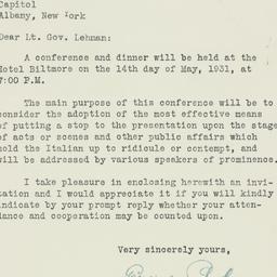 Letter: 1931 April 29