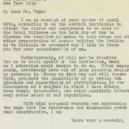 Letter: 1931 May 8