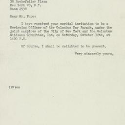 Letter: 1946 September 30