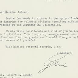 Letter: 1950 October 24