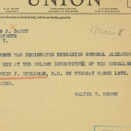 Telegram: 1940 March 8