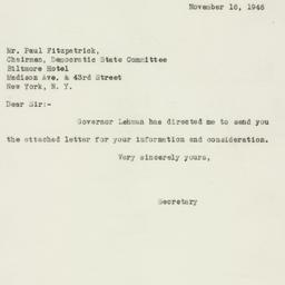 Letter: 1946 November 16