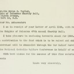 Letter: 1947 April 15